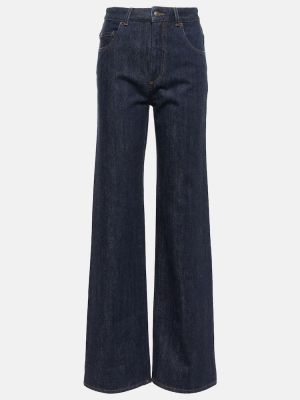 Bootcut džínsy s vysokým pásom Loro Piana modrá