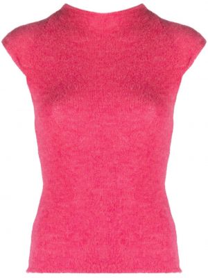Puloverel de lână fără mâneci Paloma Wool roz