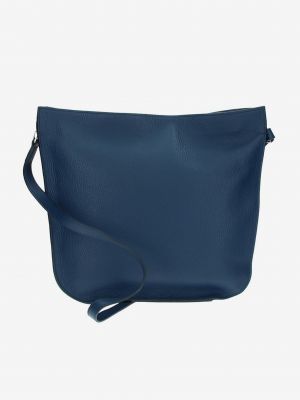 Kožená taška přes rameno Elega modrá