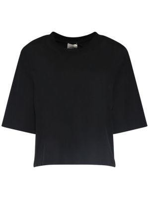 Tricou din bumbac oversize Isabel Marant negru