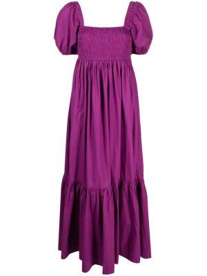 Robe en coton Ganni violet