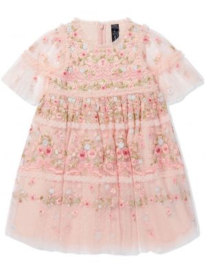 Kort klänning för tjejer Needle & Thread Kids rosa