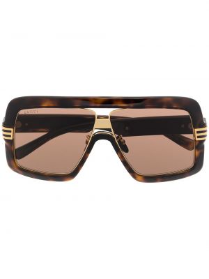 Akiniai nuo saulės oversize Gucci Eyewear ruda