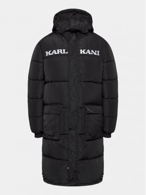 Priliehavá páperová bunda s kapucňou Karl Kani čierna