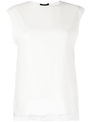 Блуза с панделка без ръкави Undercover бяло
