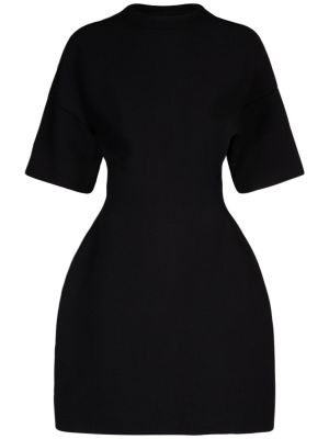 Viskózové šaty Balenciaga černé