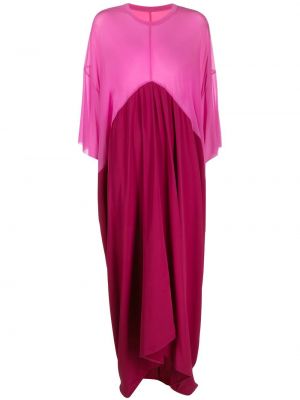 Šaty s vysokým pasem Rick Owens růžové