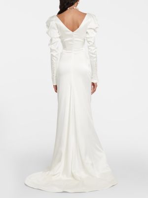Robe longue en satin Vivienne Westwood blanc