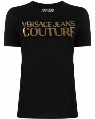 Trykt t-skjorte Versace Jeans Couture svart