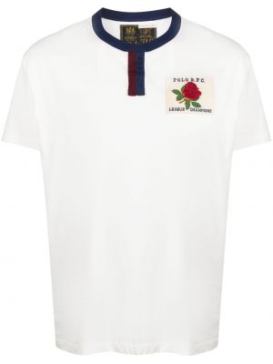 Pamučna samt polo majica s vezom Polo Ralph Lauren