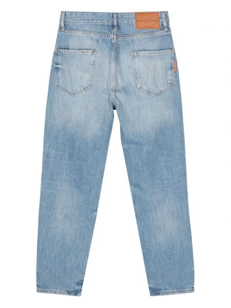 Skinny džíny s oděrkami Armani Exchange modré
