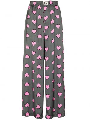 Παντελόνι με σχέδιο σε φαρδιά γραμμή με μοτίβο καρδιά Natasha Zinko
