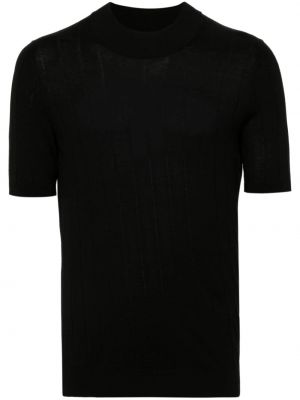 Jedwabna koszulka Tagliatore czarna