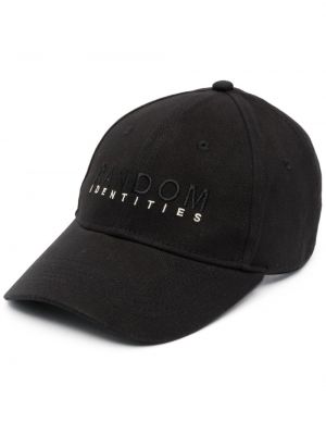 Kokvilnas cepure ar izšuvumiem Random Identities melns