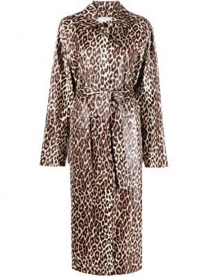 Mantel mit print mit leopardenmuster Jil Sander braun
