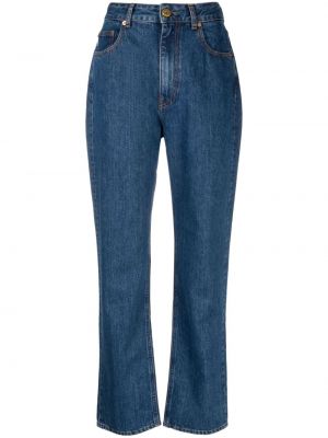 Straight leg jeans a vita alta Blazé Milano blu