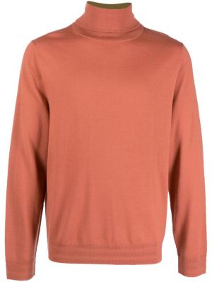 Vlněný svetr z merino vlny Ps Paul Smith oranžový