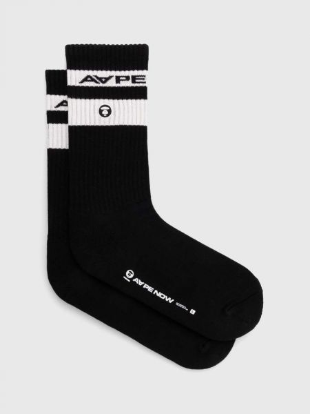 Pruhované ponožky Aape černé