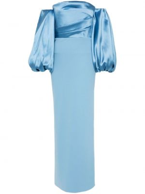 Вечерна рокля от креп Solace London синьо