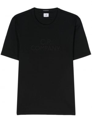 T-shirt brodé en coton C.p. Company noir