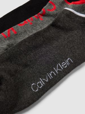 Skarpety z nadrukiem Calvin Klein szare
