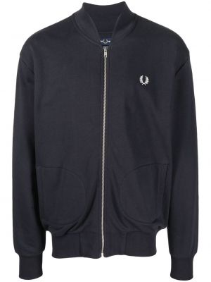 Bomull lang jakke Fred Perry blå