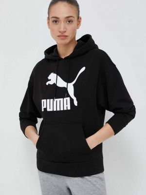 Hoodie s kapuljačom Puma crna