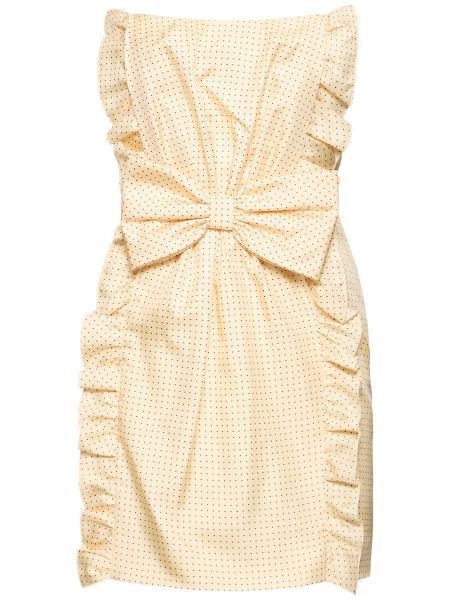 Flekket silke dress Alessandra Rich beige