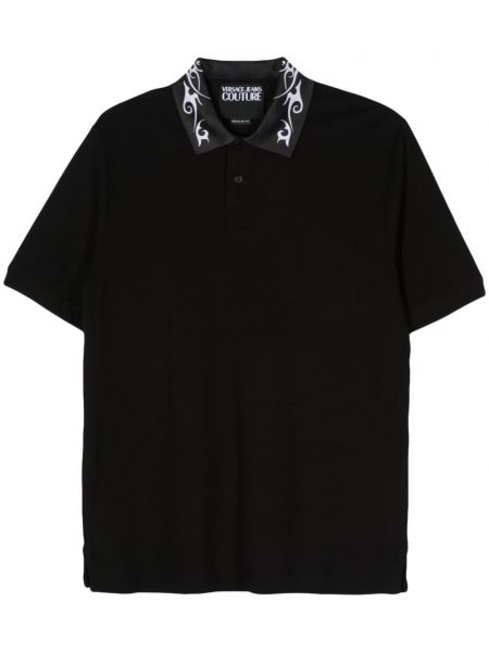 Poloshirt mit print Versace Jeans Couture schwarz