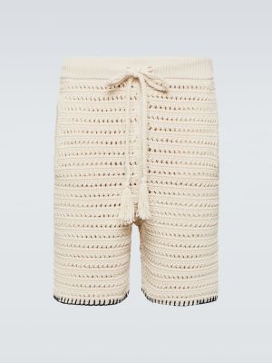 Pantaloncini di cotone Alanui bianco