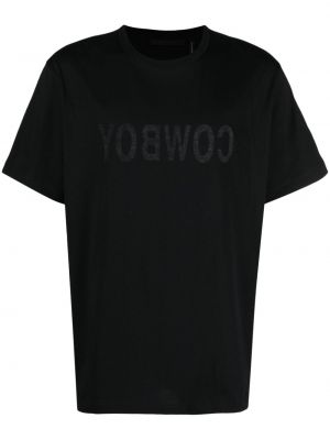 Bavlnené tričko s potlačou Helmut Lang čierna