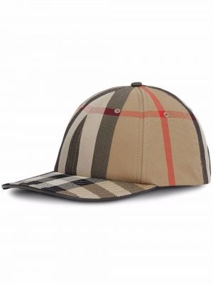 Karierter cap Burberry beige