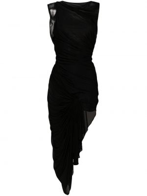 Asymetrické midi šaty Christopher Esber černé