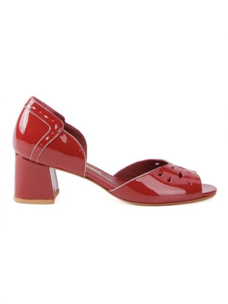 Sandale cu toc chunky Sarah Chofakian roșu