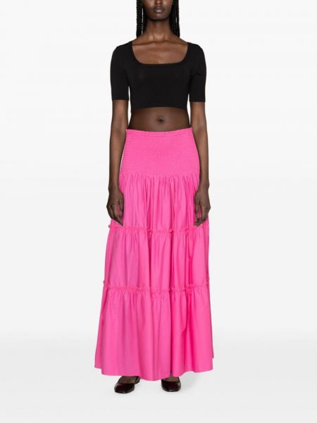 Bavlněné dlouhá sukně Twinset růžové