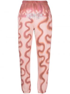 Pantaloni con stampa tie-dye Collina Strada rosa