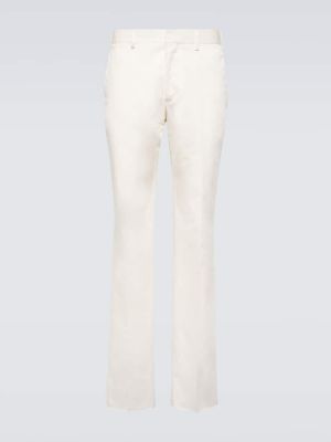 Памучни chino панталони Lardini бяло