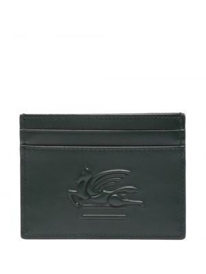 Usnjena denarnica Etro zelena