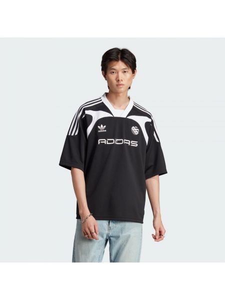 Koszulka z krótkim rękawem oversize Adidas czarna