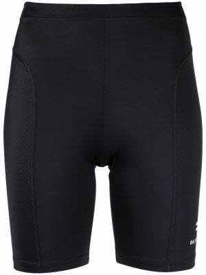 Pantaloni scurți pentru ciclism cu imagine Balenciaga negru