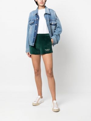 Velours shorts mit stickerei Sporty & Rich grün