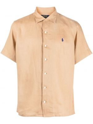 Lininis lininis polo marškinėliai Polo Ralph Lauren