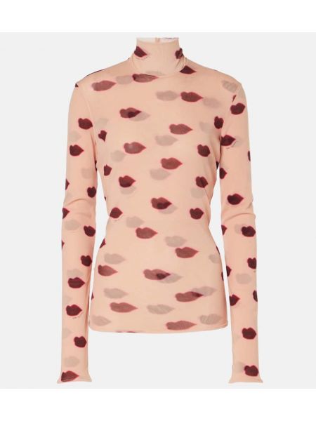 Trykt bomuld lang top Stella Mccartney pink