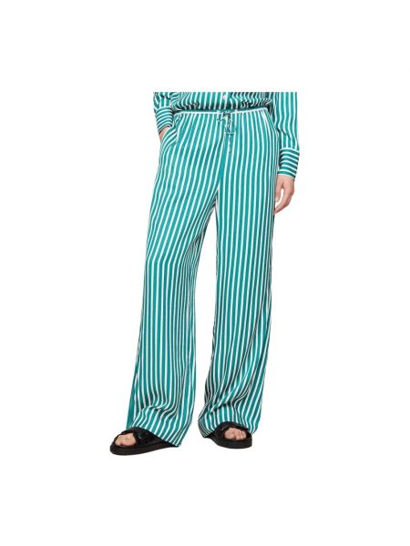 Spodnie w paski Tommy Hilfiger zielone
