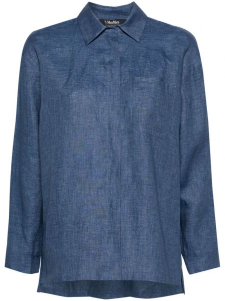 Lininė marškiniai 's Max Mara mėlyna