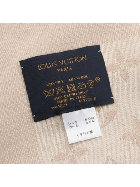 Bufanda de seda retro Louis Vuitton Vintage beige