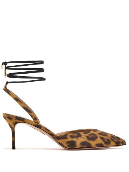 Læder pumps Aquazzura brun