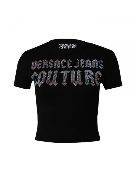 Gennemsigtig denim skjorte Versace Jeans Couture sort