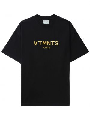 T-shirt mit stickerei mit rundem ausschnitt Vtmnts