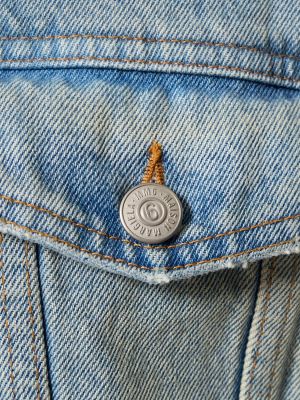 Bavlněná džínová bunda Mm6 Maison Margiela modrá